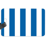 Blue and White Luggage Label