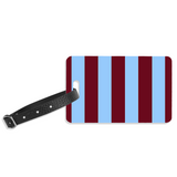 Claret and Blue Luggage Label