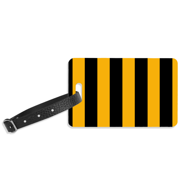 Gold and Black Luggage Label