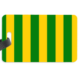 Yellow and Green Luggage Label