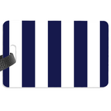 Navy and White Luggage Label