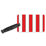 Red & white (Green) Luggage Label