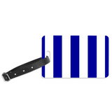 Royal Blue and White Luggage Label
