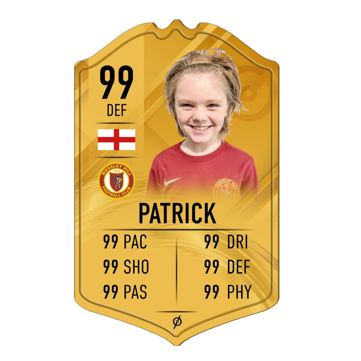 Personalised FUT Card Gold Rare