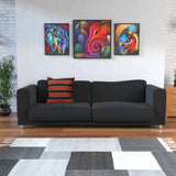Red, Black & Gold (Pinstripes) Cushion
