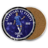 Champions of Europe Ceramic Beer Mats - 2012