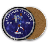 Champions of Europe Ceramic Beer Mats - 2012