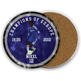 Champions of Europe Ceramic Beer Mats - 2012
