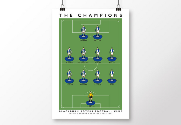 Blackburn Rovers Champions Poster