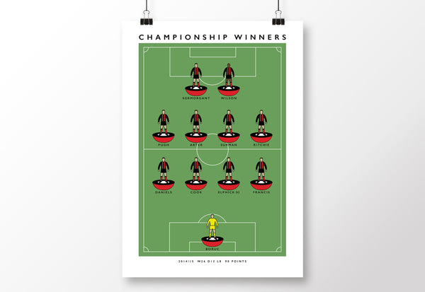 Bournemouth 2015 Championship Winners Poster