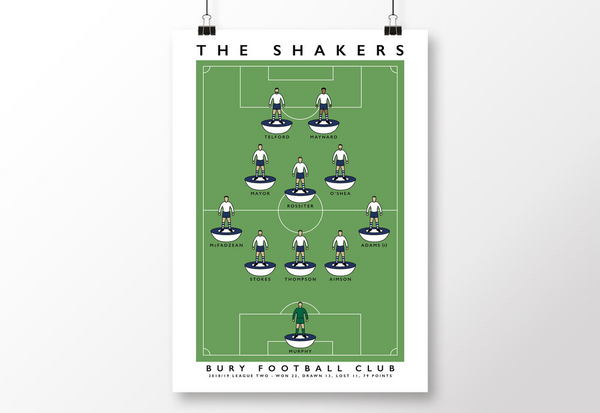 Bury FC The Shakers 18/19 Poster