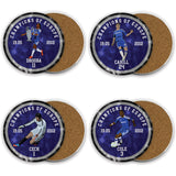 Champions of Europe Ceramic Beer Mats - 2012