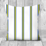 White, Blue & Yellow Cushion
