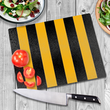 Black & Gold Glass Chopping Board