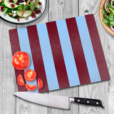Claret & Blue Glass Chopping Board