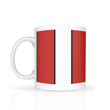 Red & White (Black) Mug