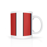 Red & White (Black) Mug