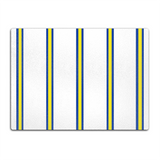 White, Blue & Yellow Glass Chopping Board