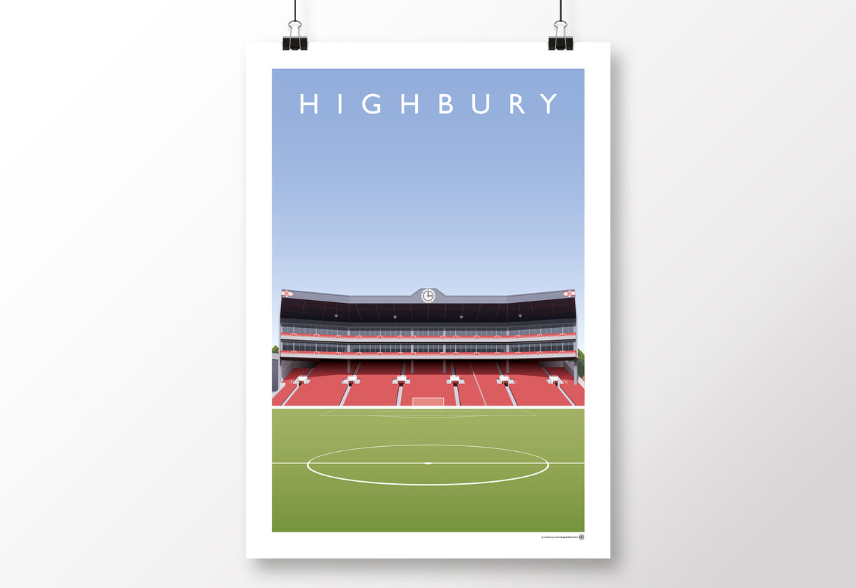 Highbury Clock End Poster Kick Off Merchants