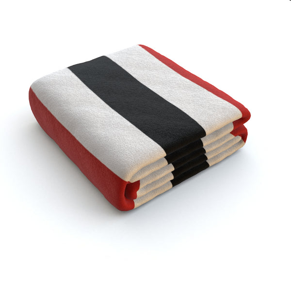 Red & White & Black Fleece Blanket