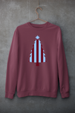 Christmas Tree Jumper -  Claret & Blue