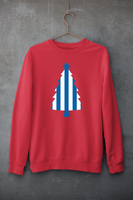 Christmas Tree Jumper -  Blue & White