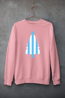 Christmas Tree Jumper -  Sky Blue & White