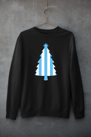 Christmas Tree Jumper -  Sky Blue & White