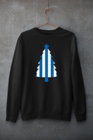 Christmas Tree Jumper -  Blue & White