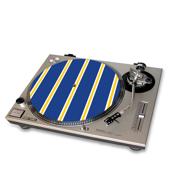 Blue, White & Yellow Turntable Mat