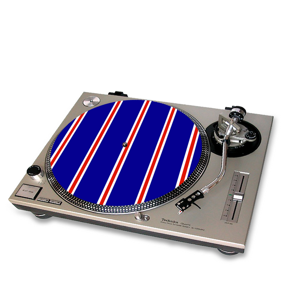 Red, White & Blue (Pinstripes) Turntable Mat