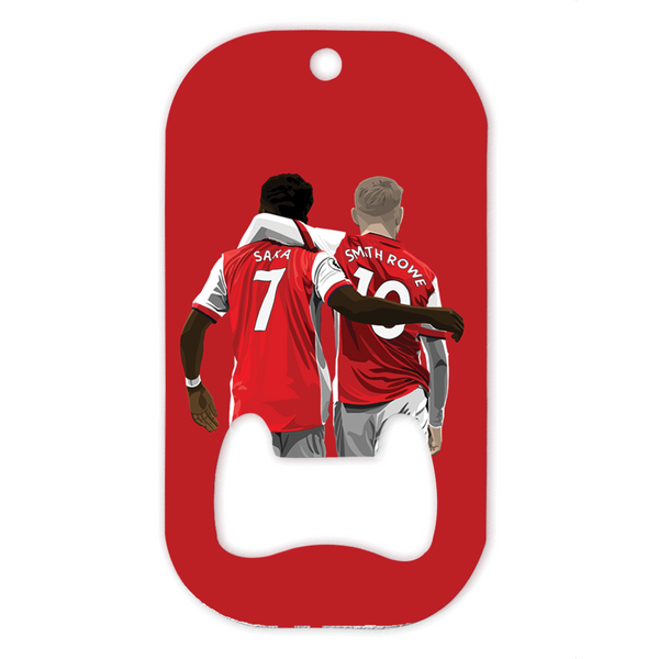 Arsenal Bottle Opener - Saka and Emile Smith Rowe