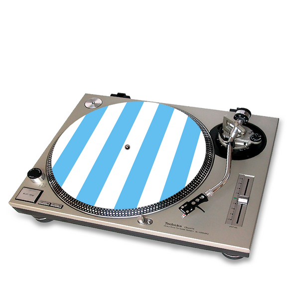 Sky Blue & White Turntable Mat