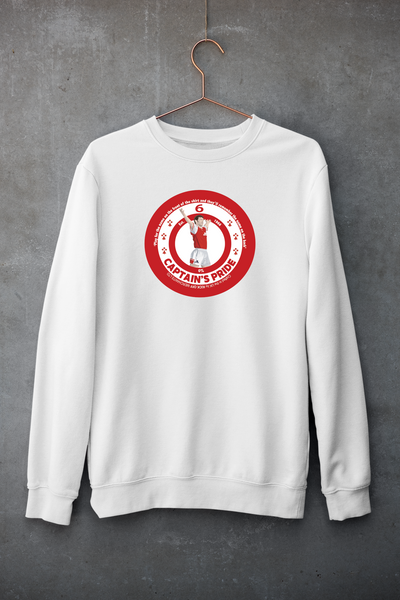 Arsenal Beer Mat Sweatshirt - Highbury Heroes (12 designs available) - White