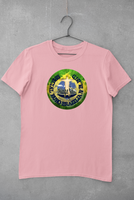 Blues Beer Mat T-Shirt (12 designs available) - Pink
