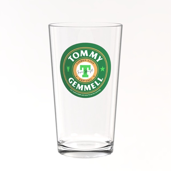 Celtic Pint Glass - Tommy Gemmell