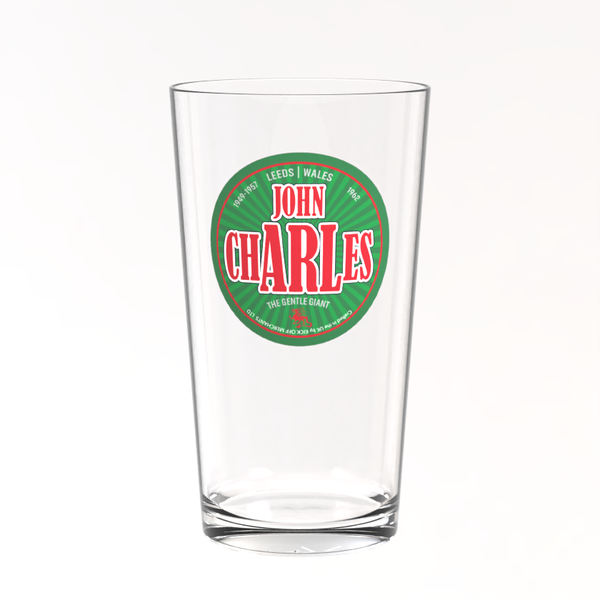 Leeds United Pint Glass - John Charles