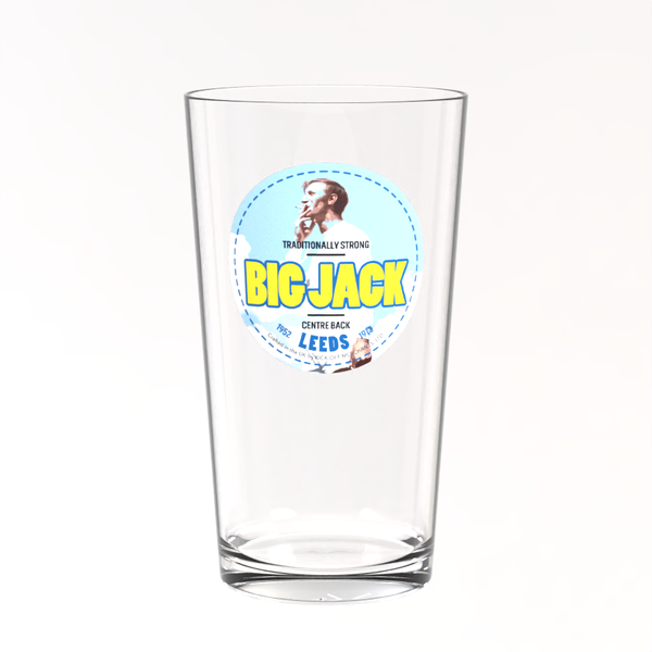 Leeds United Pint Glass - Jack Charlton