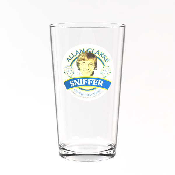 Leeds United Pint Glass - Allan Clarke