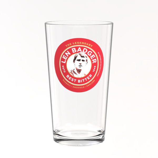 Sheffield United Pint Glass - Len Badger