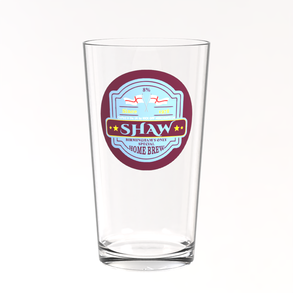 Aston Villa Pint Glass - Gary Shaw