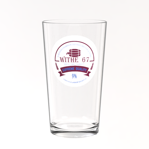 Aston Villa Pint Glass - Peter Withe