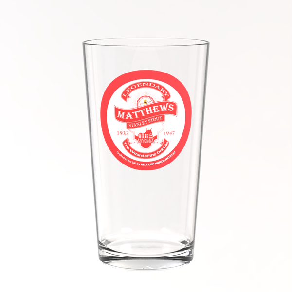 Stoke City Pint Glass - Sir Stanley Matthews