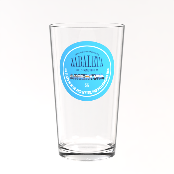 Manchester City Pint Glass - Pablo Zabaleta