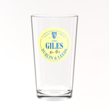 Leeds United Pint Glass - Johnny Giles