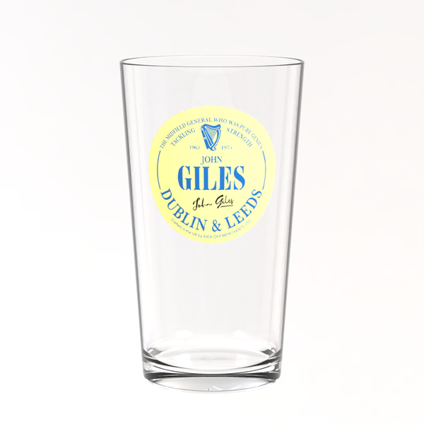 Leeds United Pint Glass - Johnny Giles