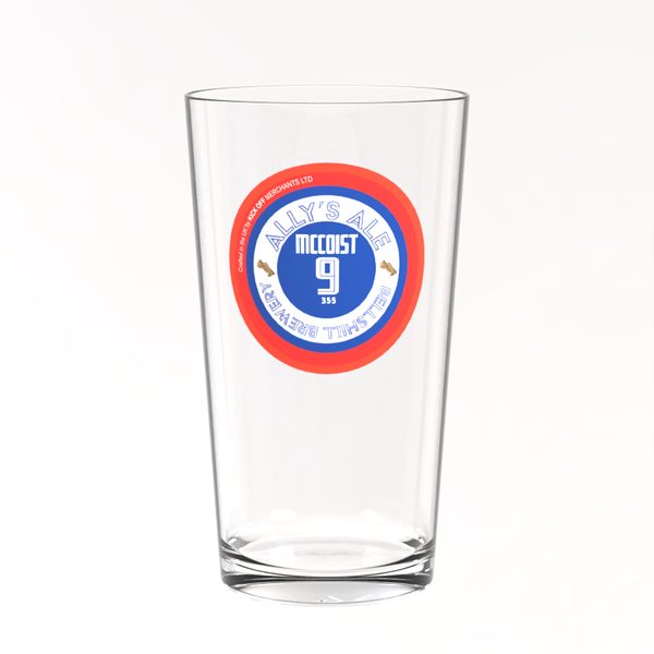 Rangers Pint Glass - Ally McCoist