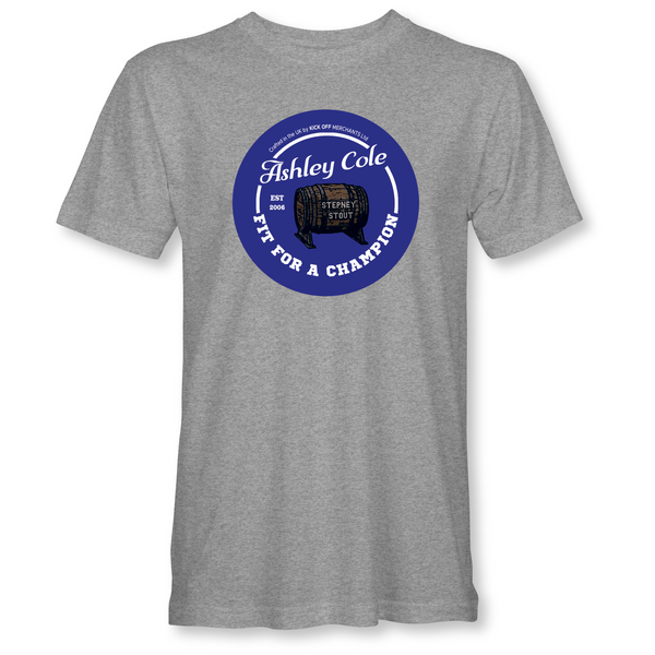 Blues Beer Mat T-Shirt (12 designs available) - Grey