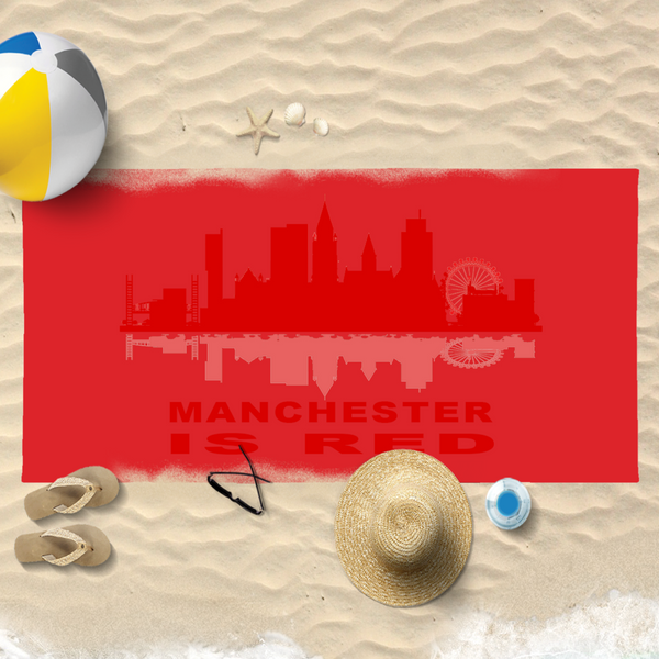 Manchester is Red Beach Towel