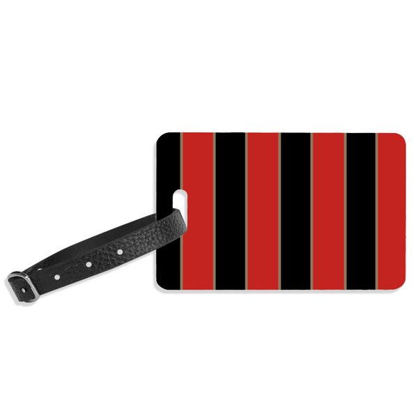 Red & Black (Gold) Luggage Label